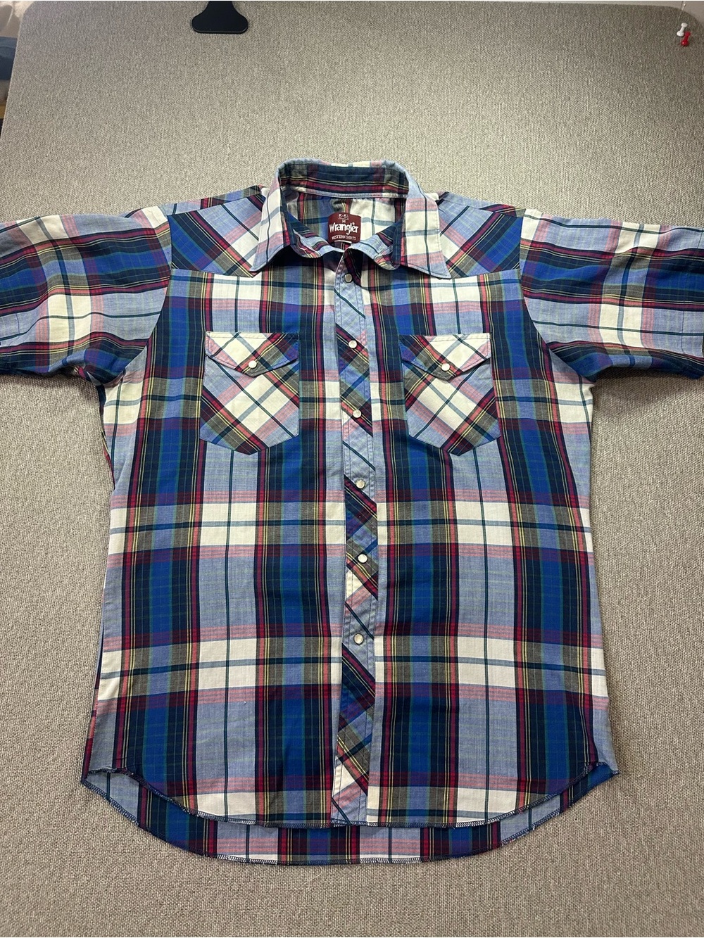 Wrangler Multicolor Plaid Short-Sleeve Western Shirt
